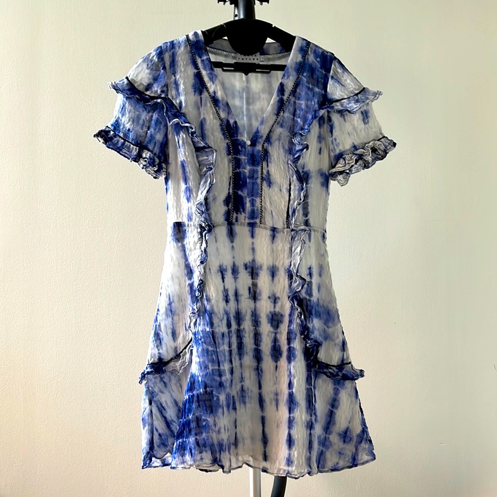Tanya Taylor tie dye silk dress size 0